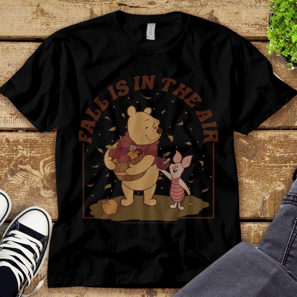 Disney Winnie The Pooh Thanksgiving Fall Is In The Air Unisex Tee Adult T-shirt - Picture 1 of 2
